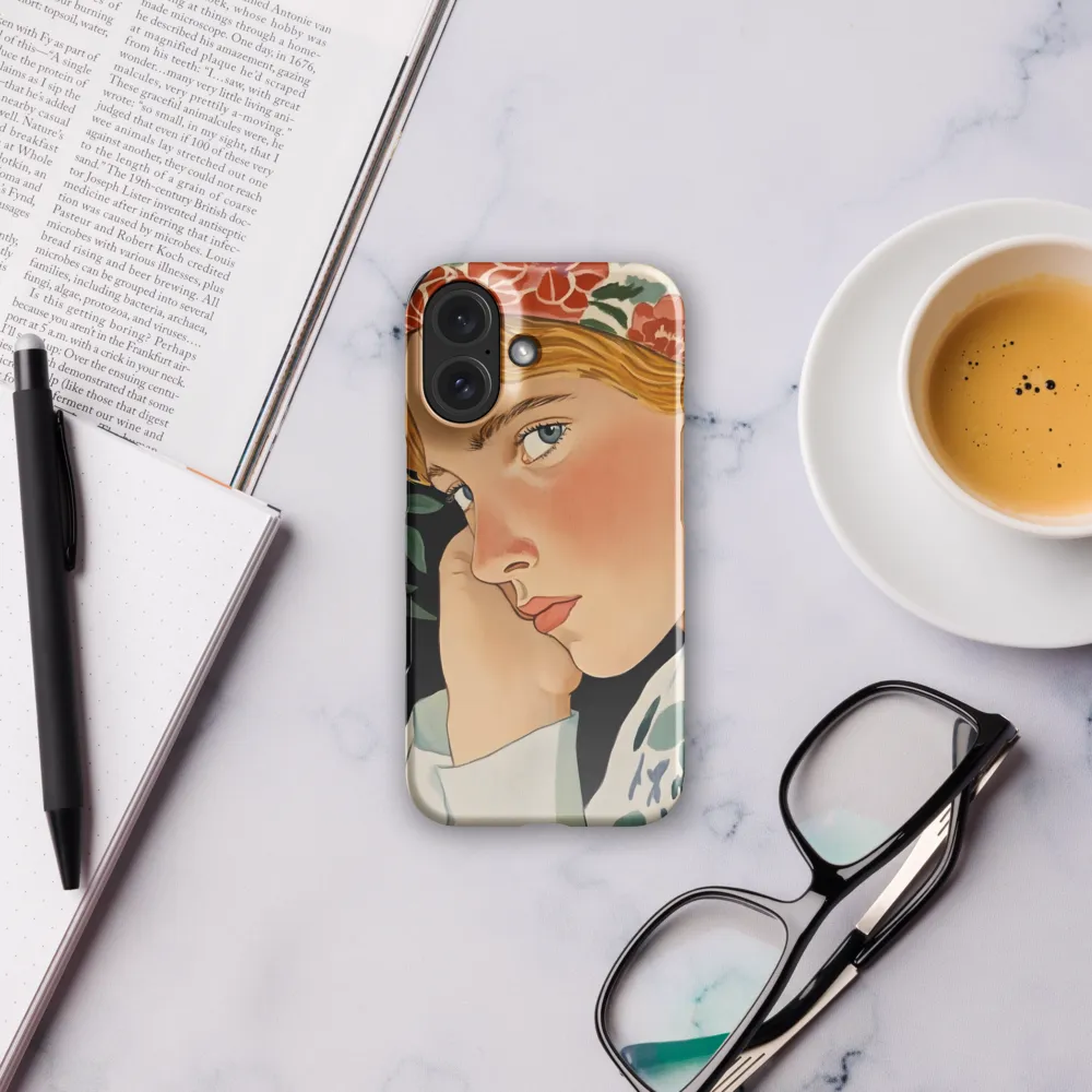 Pensive Woman Portrait 
 Samsung Galaxy S25 | Snap Case