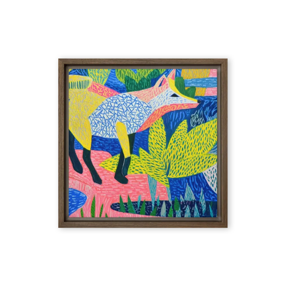 The Wandering Fox 
 Poster with Black Frame | 10″x 10″