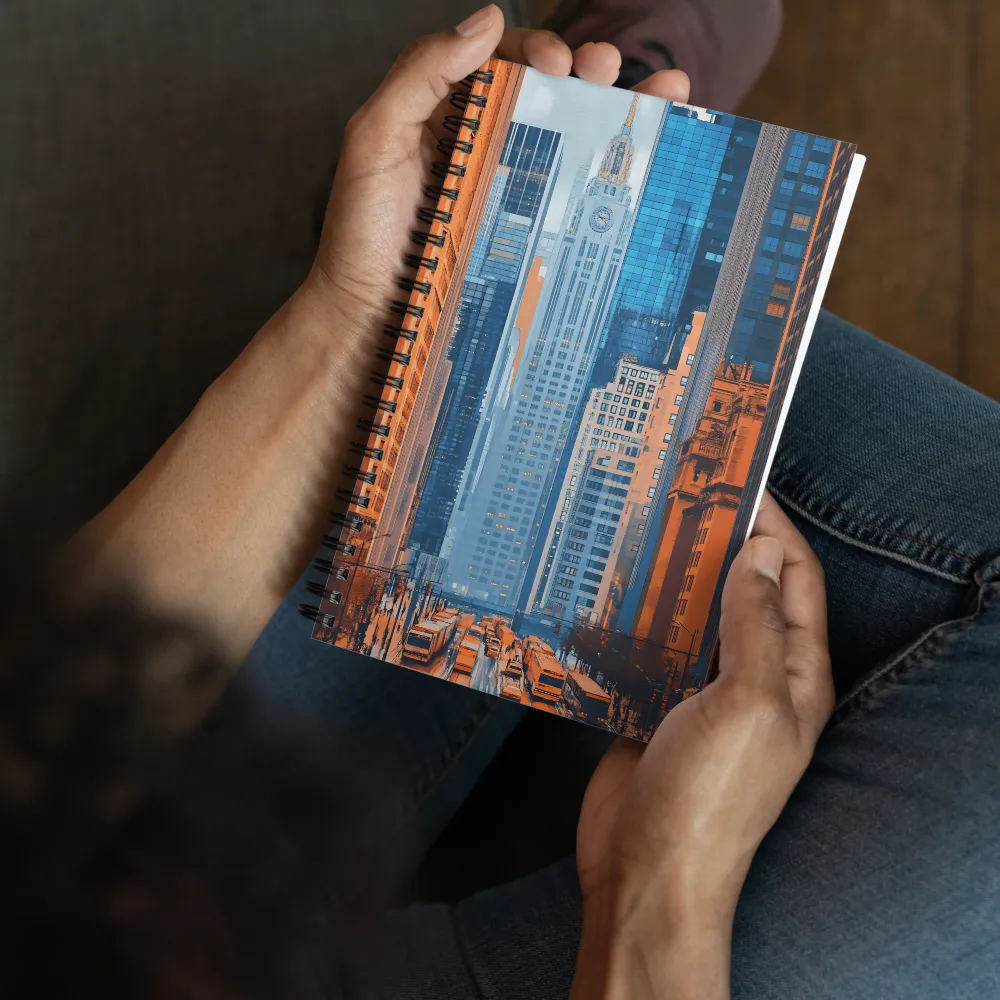 Urban Metropolis Painting 
 Spiral Notebook | 140 pages