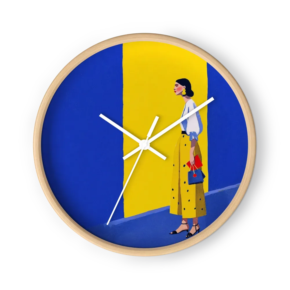 Dama in Gonna Gialla | Orologio da parete