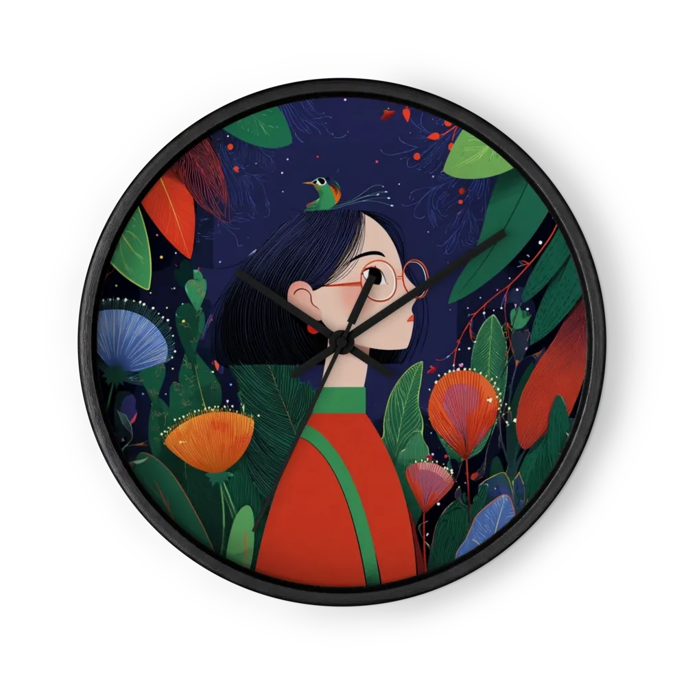 Botanical Solitude | Wall Clock