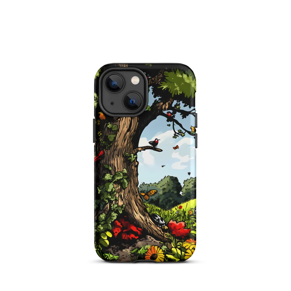 Vibrant Tree with Flora and Fauna | Phone Case