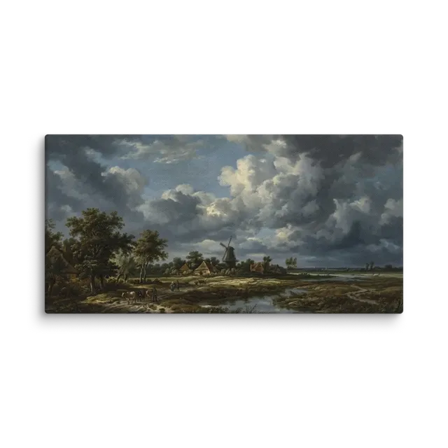Windmill Under Stormy Skies | Art Print