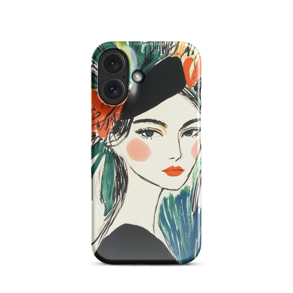 Floral Headdress Portrait 
 iPhone 13 mini | Tough Case