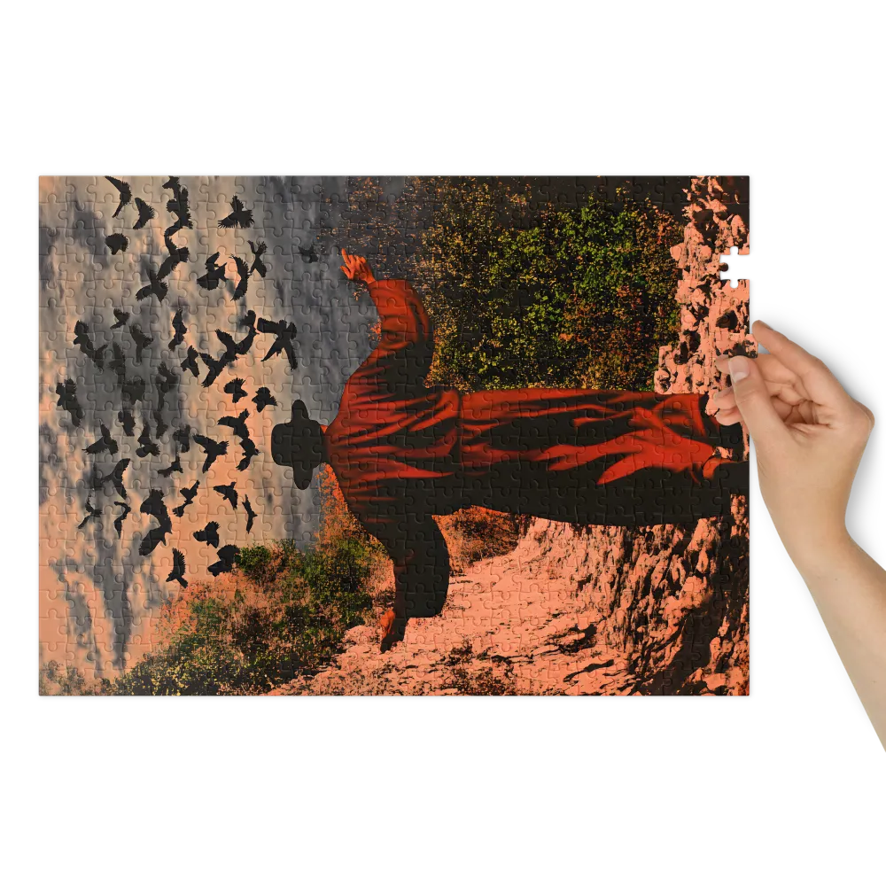 The Gathering of Ravens 
 Jigsaw Puzzle in Tin Box