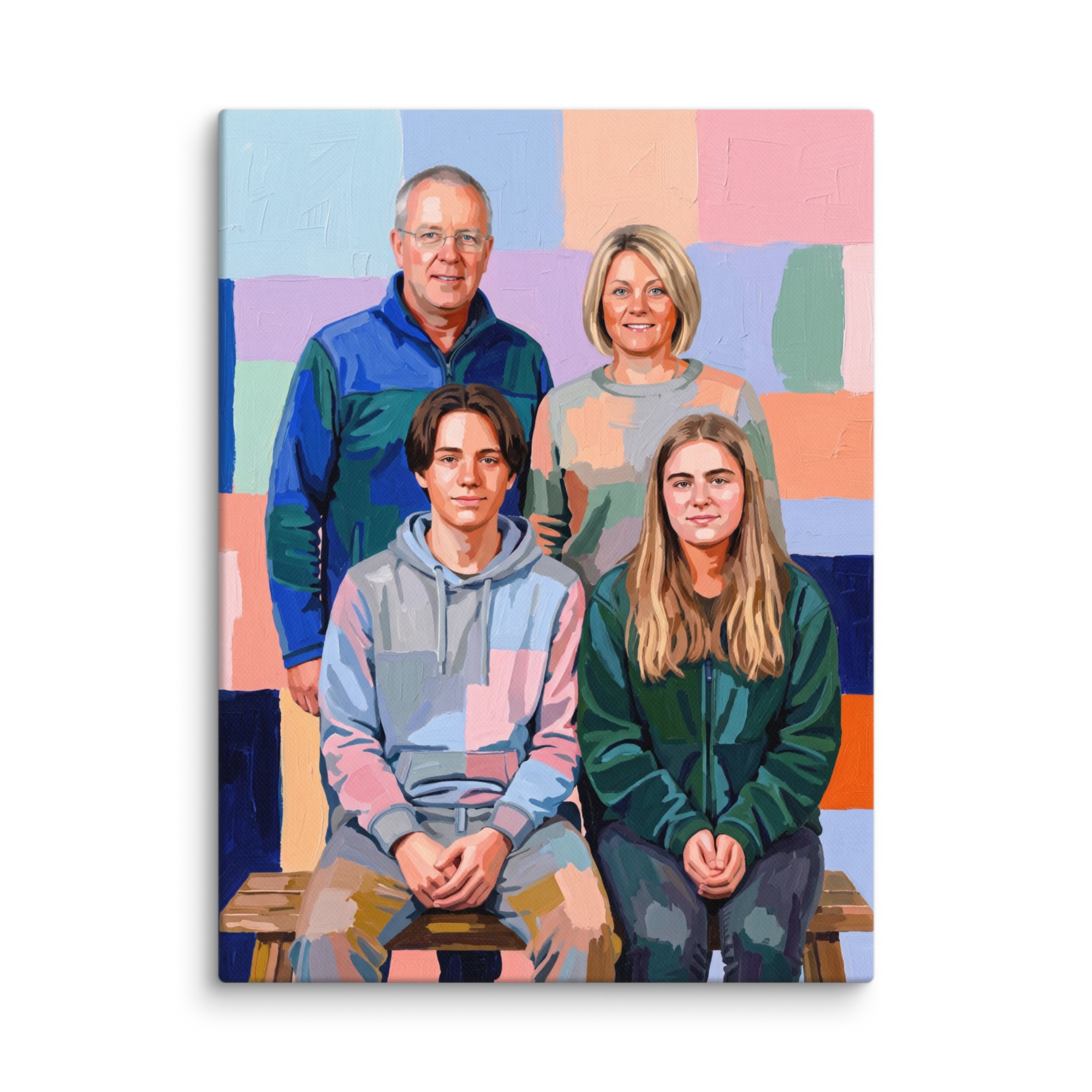 Family Portrait — Pastel Modernism