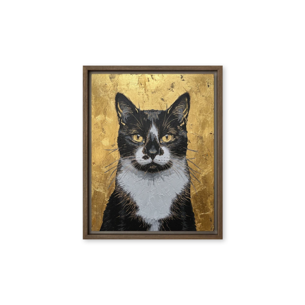 Pet Portrait — Gold Impasto