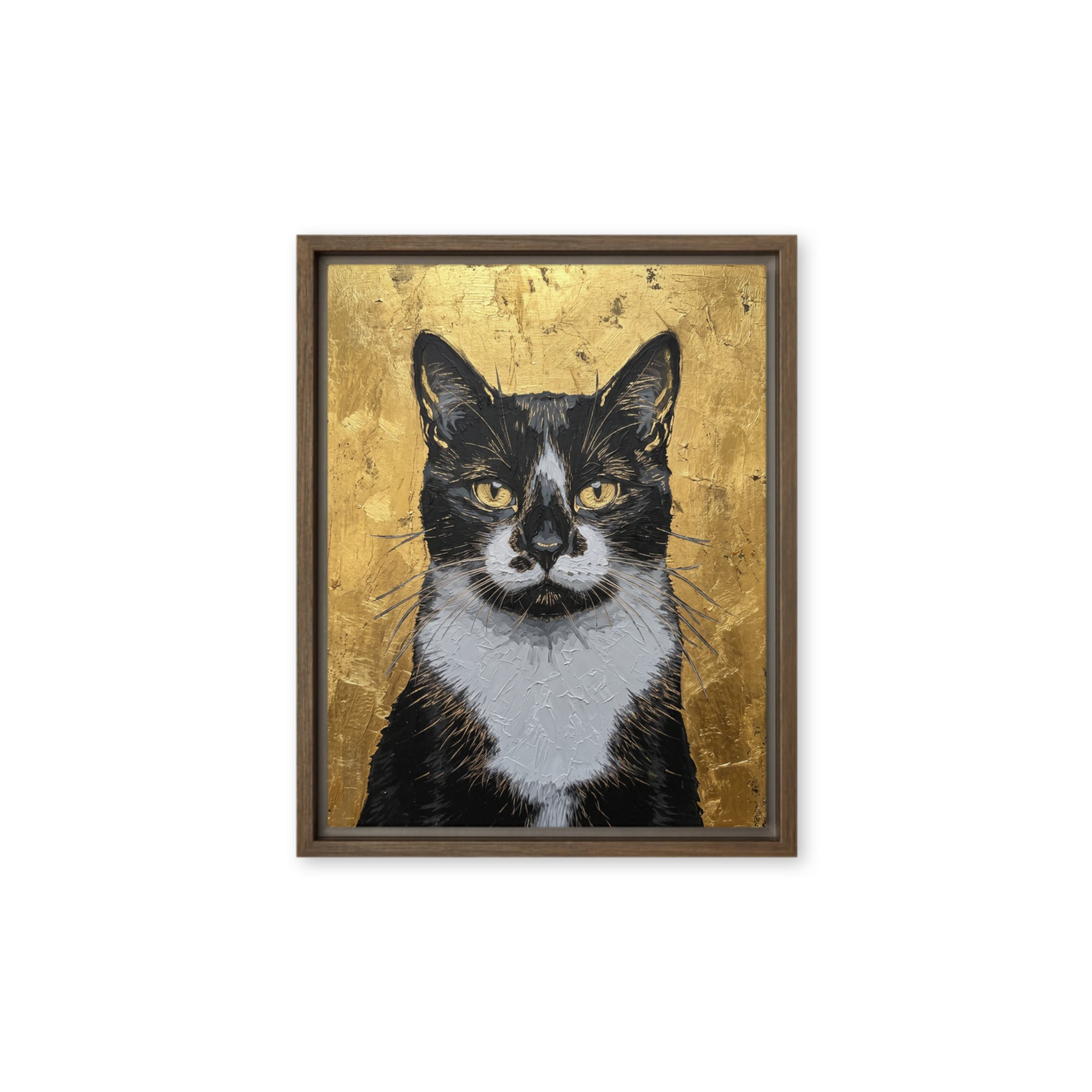Pet Portrait — Gold Impasto
