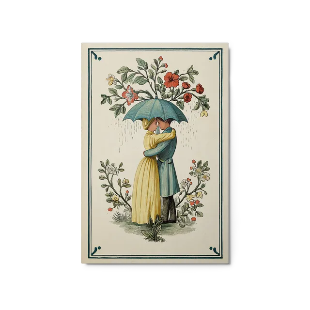 Embrace in the Rain | Art Print