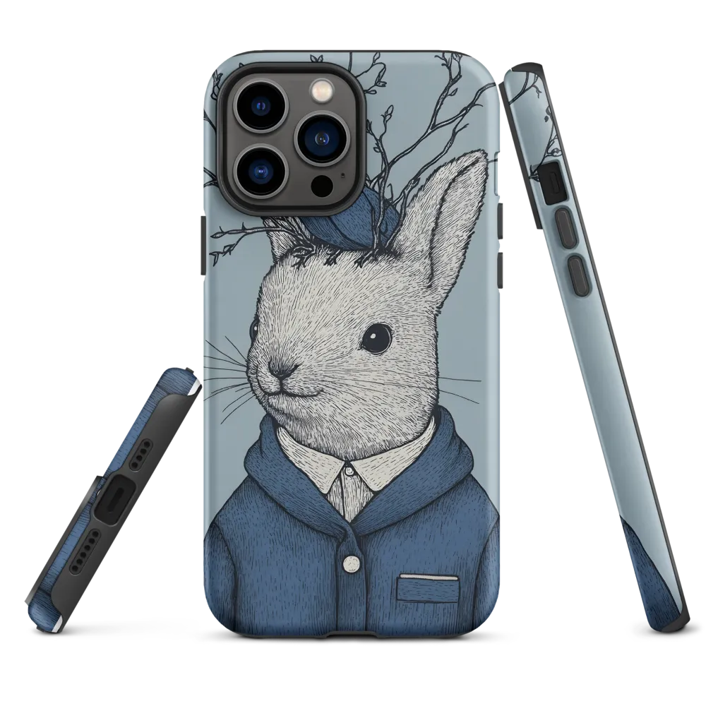 Whimsical Rabbit with Bird and Branches | Phone Case