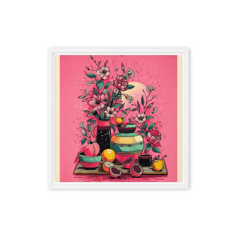 Pink Blossom Harmony 
 Canvas | 6″x 6″