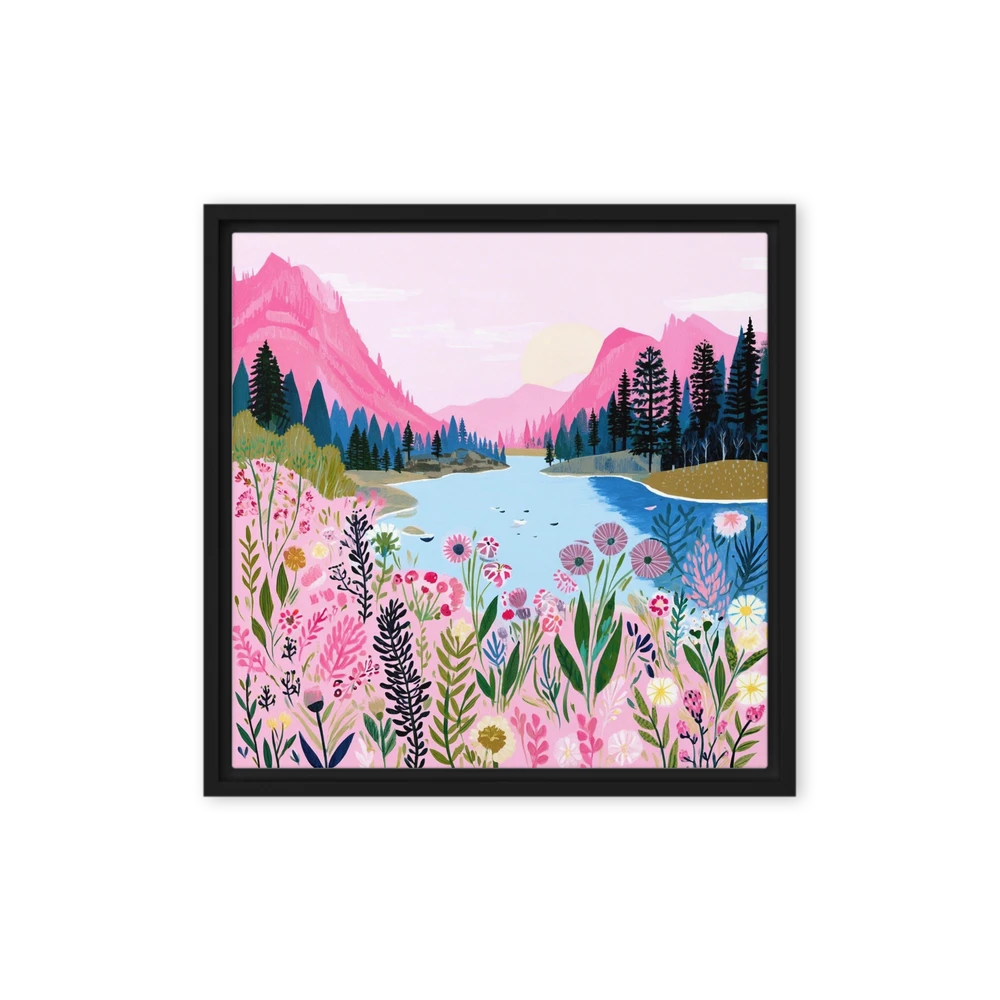 Pink Mountain Lake | Art Print