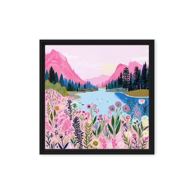 Pink Mountain Lake | Art Print