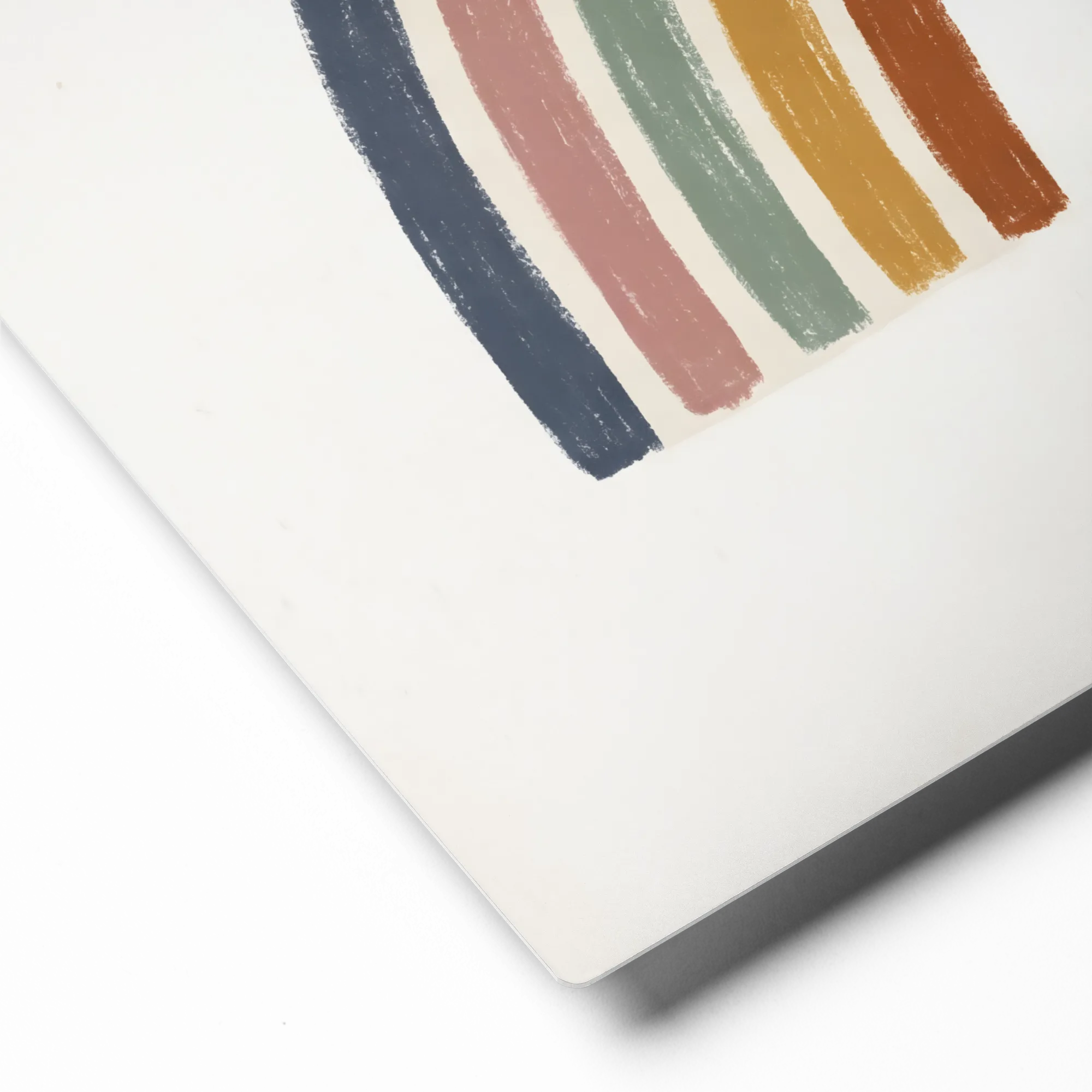 Muted Rainbow Arch 
 Canvas with Black Frame