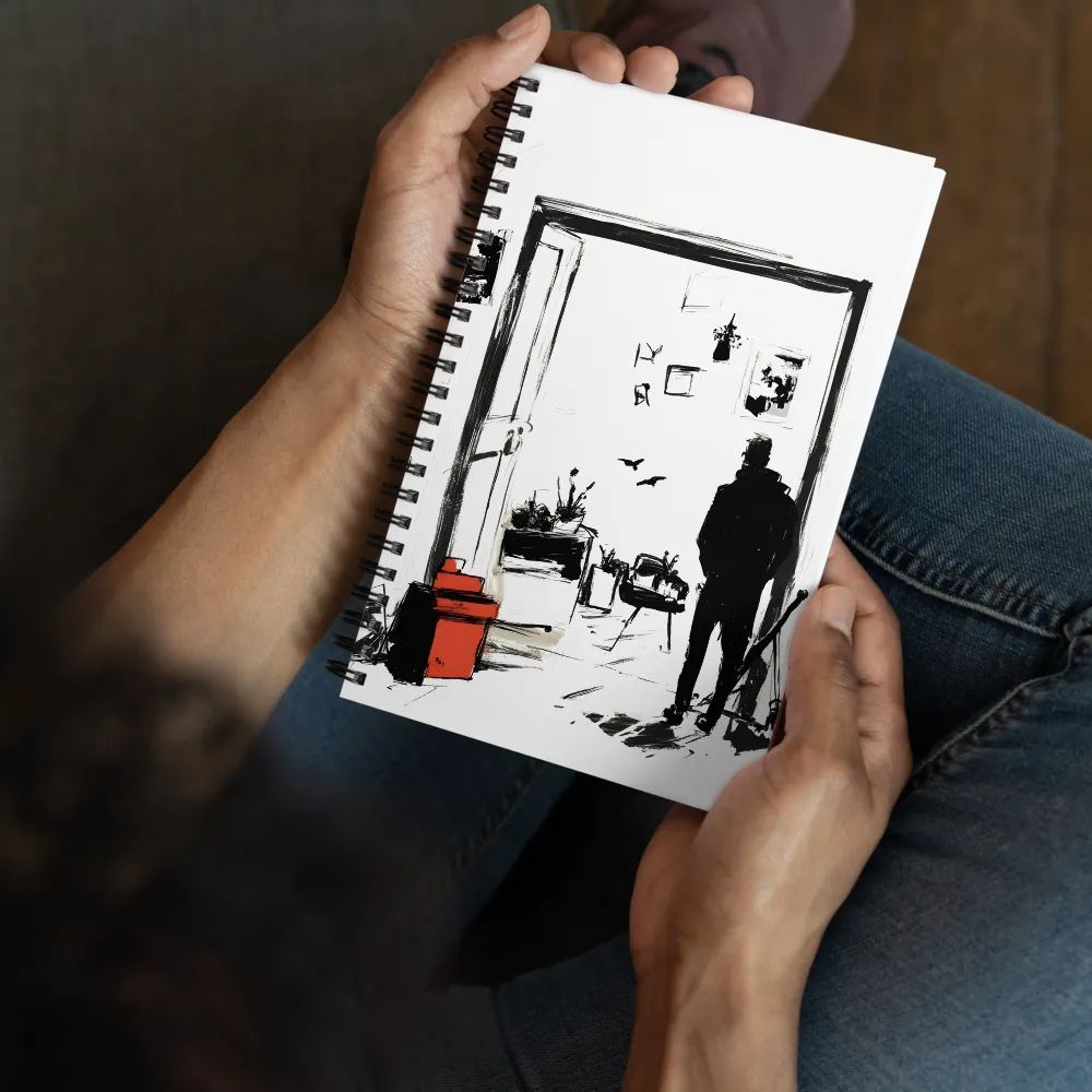 Man in Doorway 
 Spiral Notebook | 140 pages