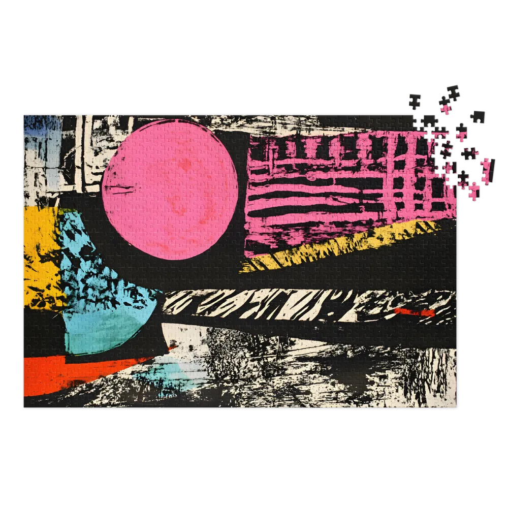 Dynamic Abstract Composition 
 Jigsaw Puzzle in Tin Box