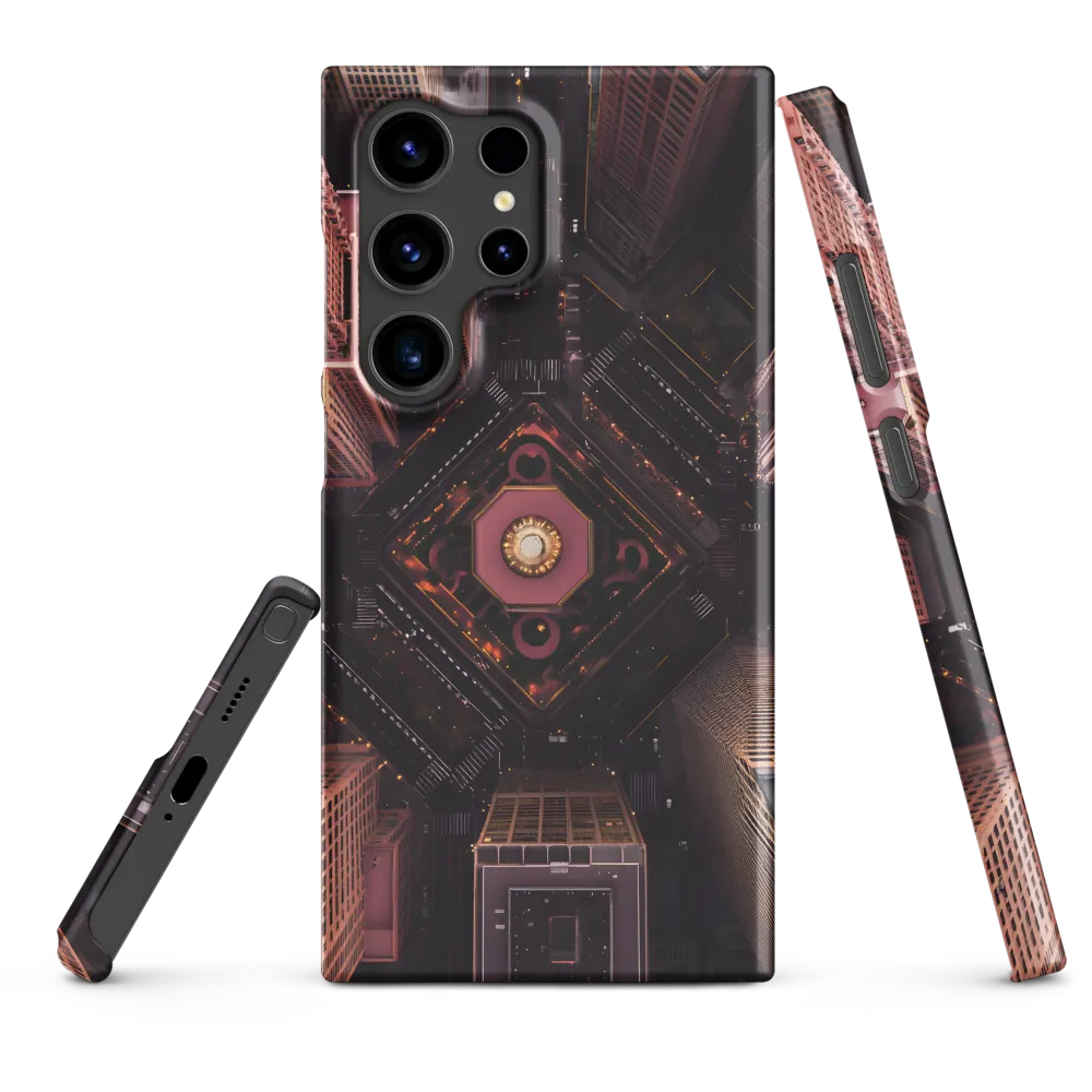 Aerial Cityscape with Geometric Intersection | Phone Case