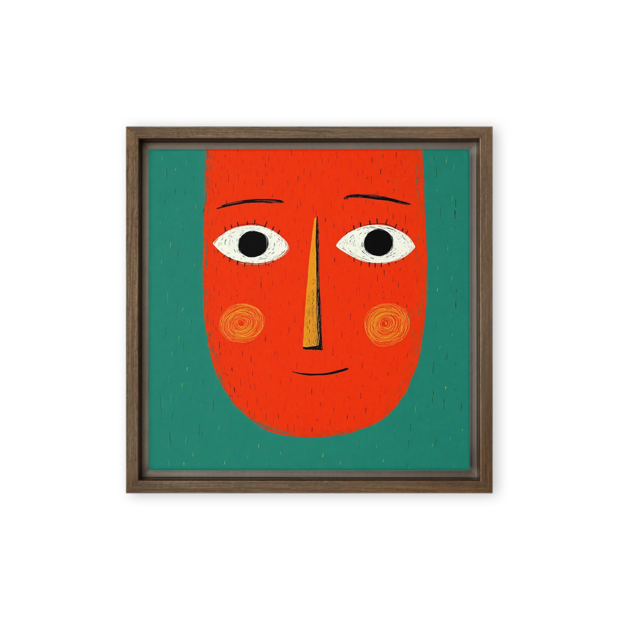 Red Folk Portrait