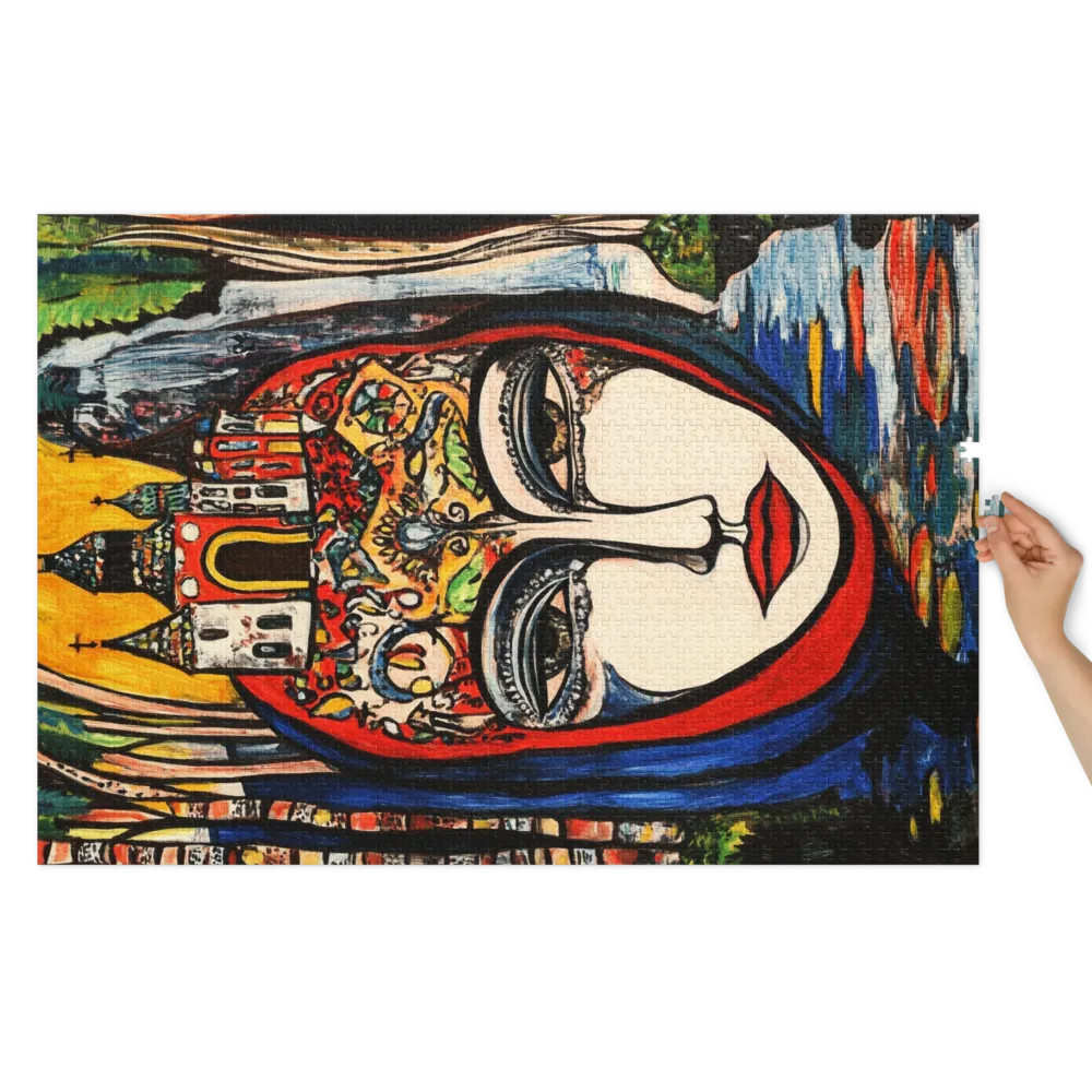 Expressionist Woman with a Castle | Jigsaw Puzzle (252/520 pieces)