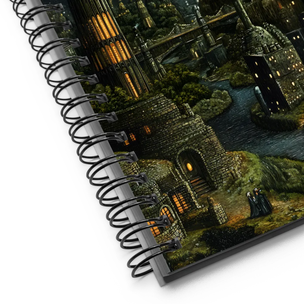 Nocturne of Celestial Spires 
 Spiral Notebook | 140 pages