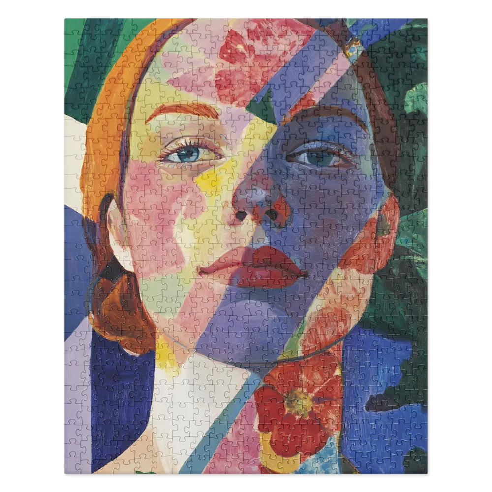 Cubist Floral Portrait 
 Jigsaw Puzzle
