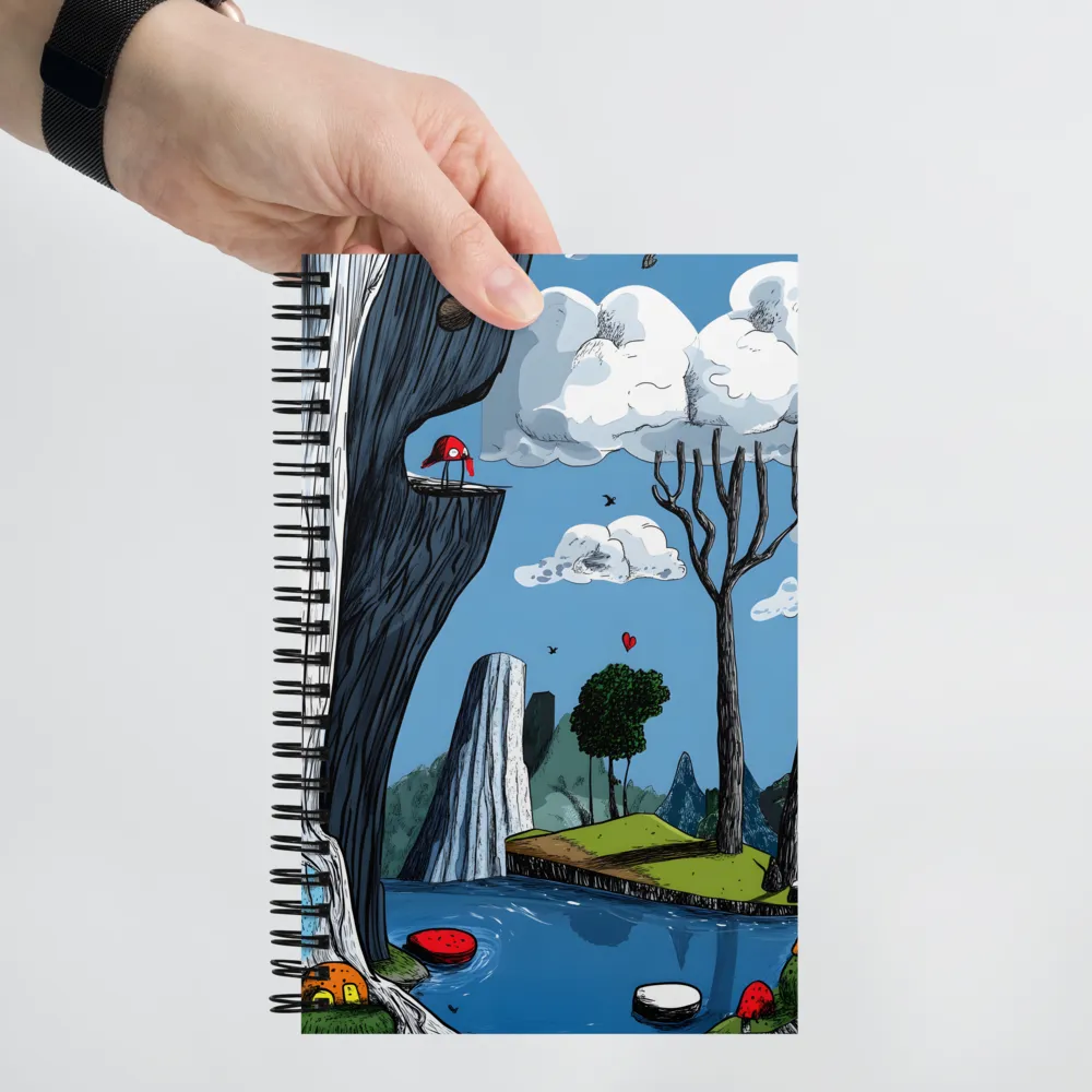 Cliffside Wanderer's Dream 
 Spiral Notebook | 140 pages