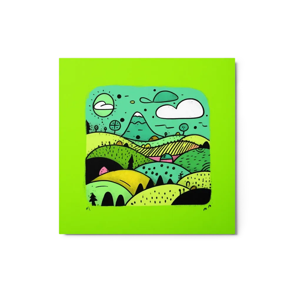 Green Hills and Mountain | Art Print