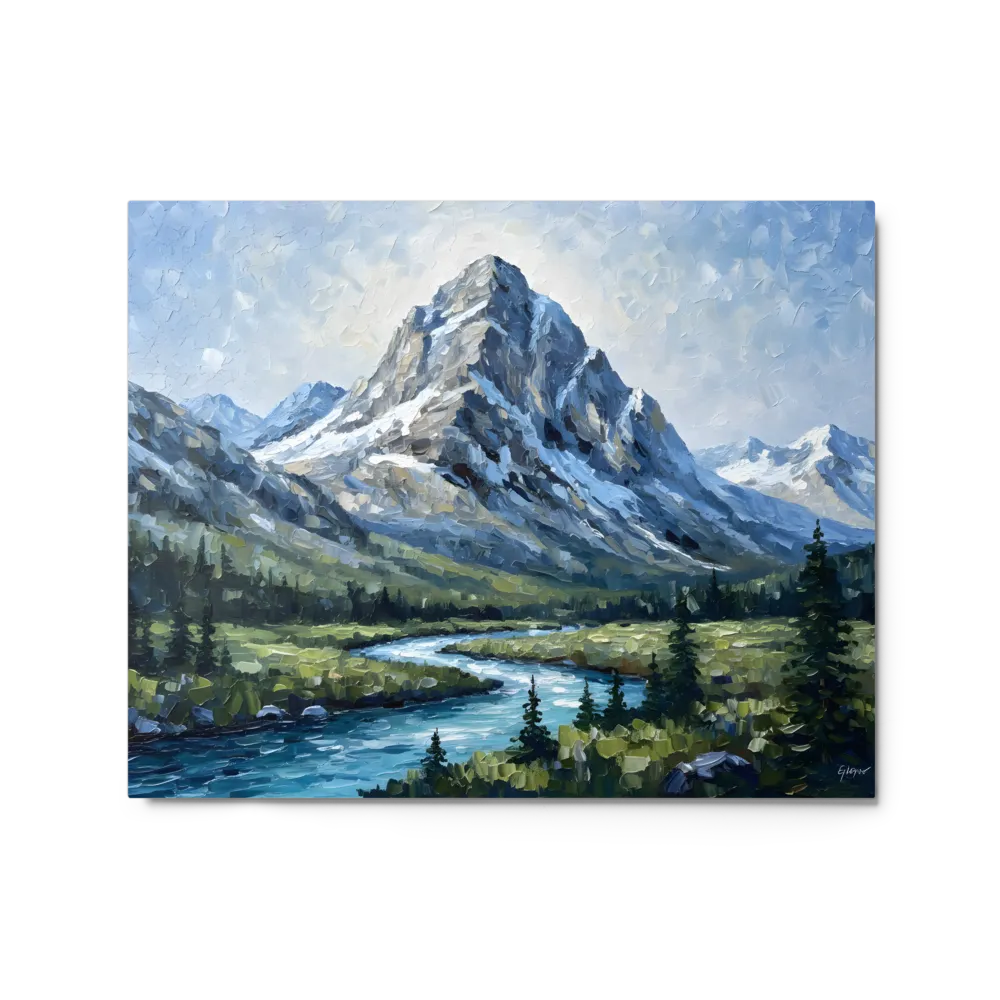 Alpine River Flow 
 Metal Print | 16″x 20″