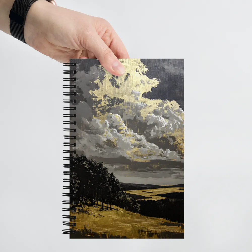 Gilded Cloudscape 
 Spiral Notebook | 140 pages