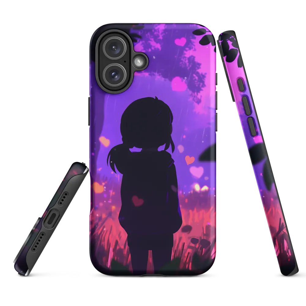 Silhouette of a Girl in Magical Forest