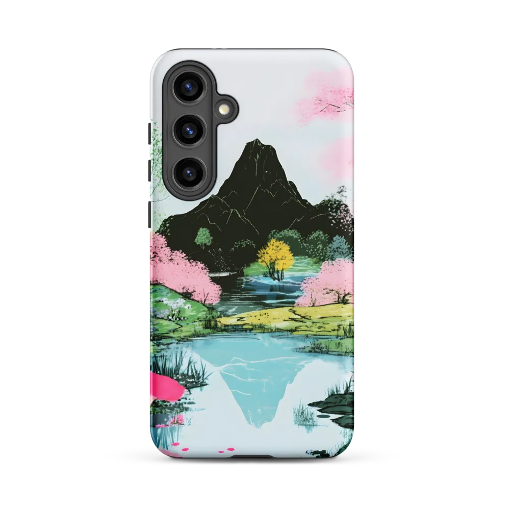 Serene Landscape with Mountain and Lake | Phone Case