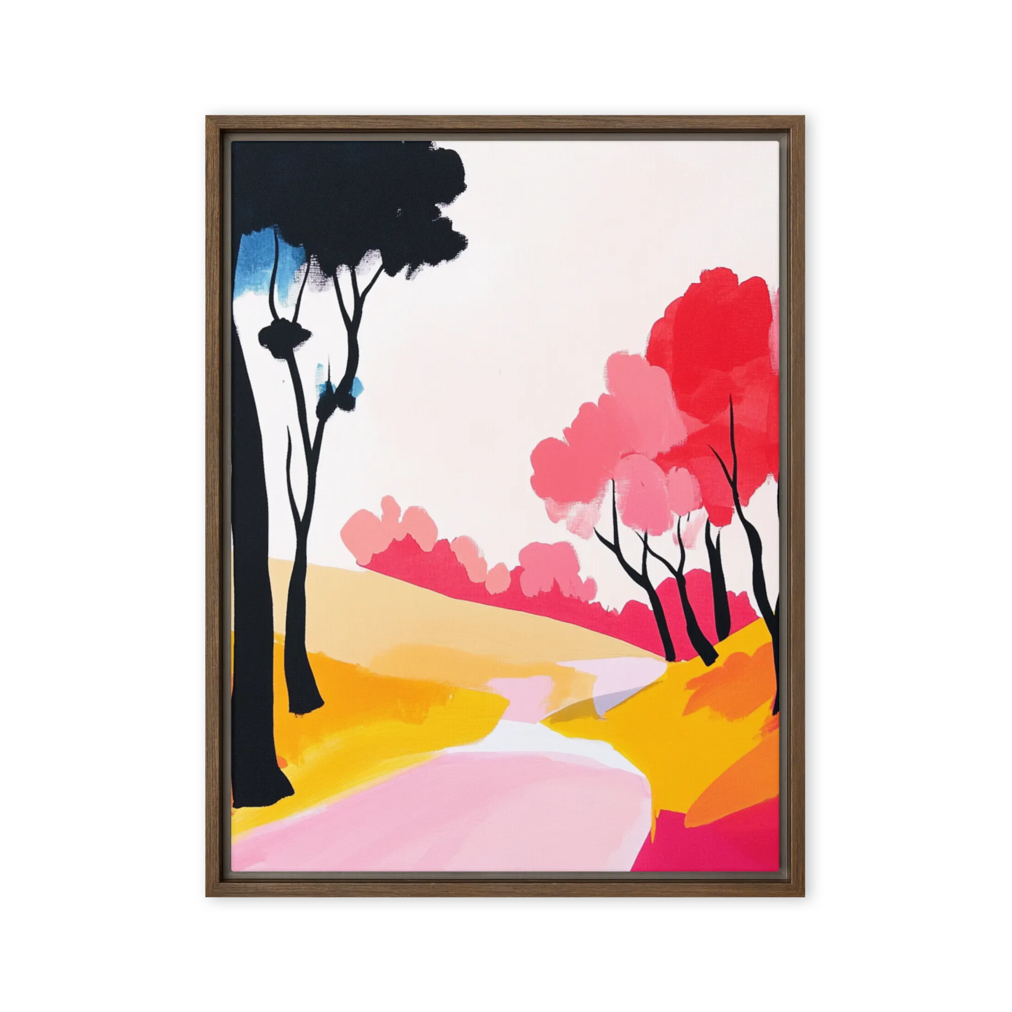 Abstract Landscape with Trees and River