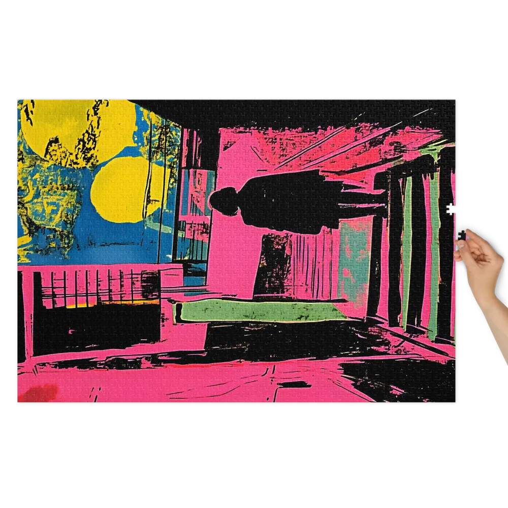 Silhouette on the Stairs 
 Jigsaw Puzzle in Tin Box