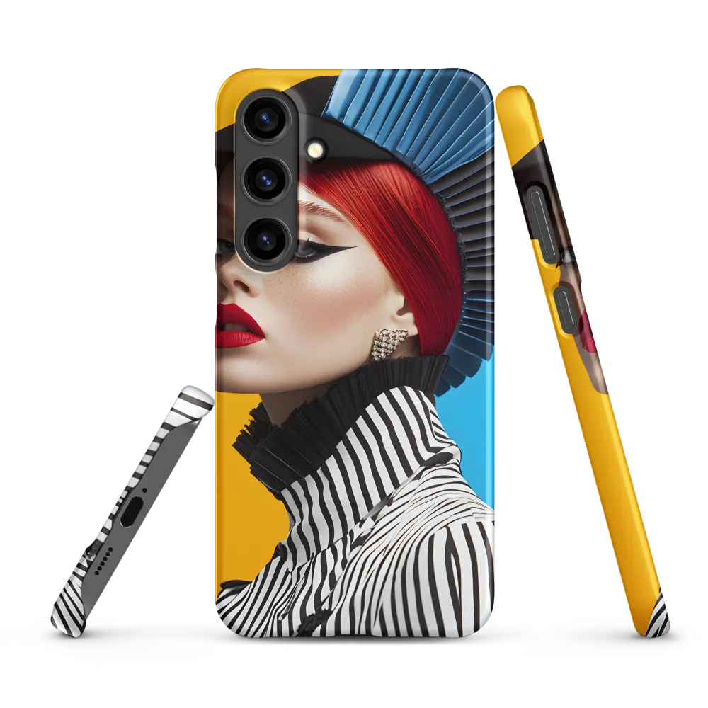 Bold Red Hair Model Portrait | Phone Case
