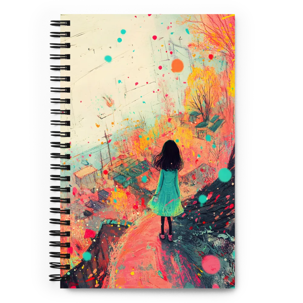 Overlooking the Colorful Village 
 Spiral Notebook | 140 pages