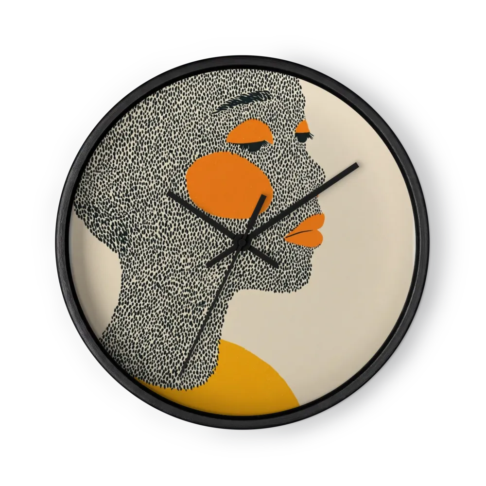 Profilo Punteggiato in Giallo | Orologio da parete