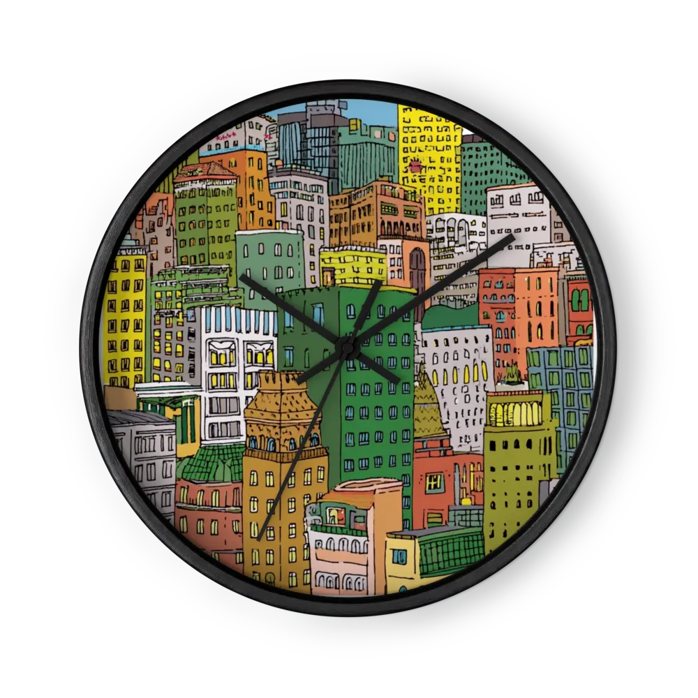 Colorful Urban Canopy | Wall Clock