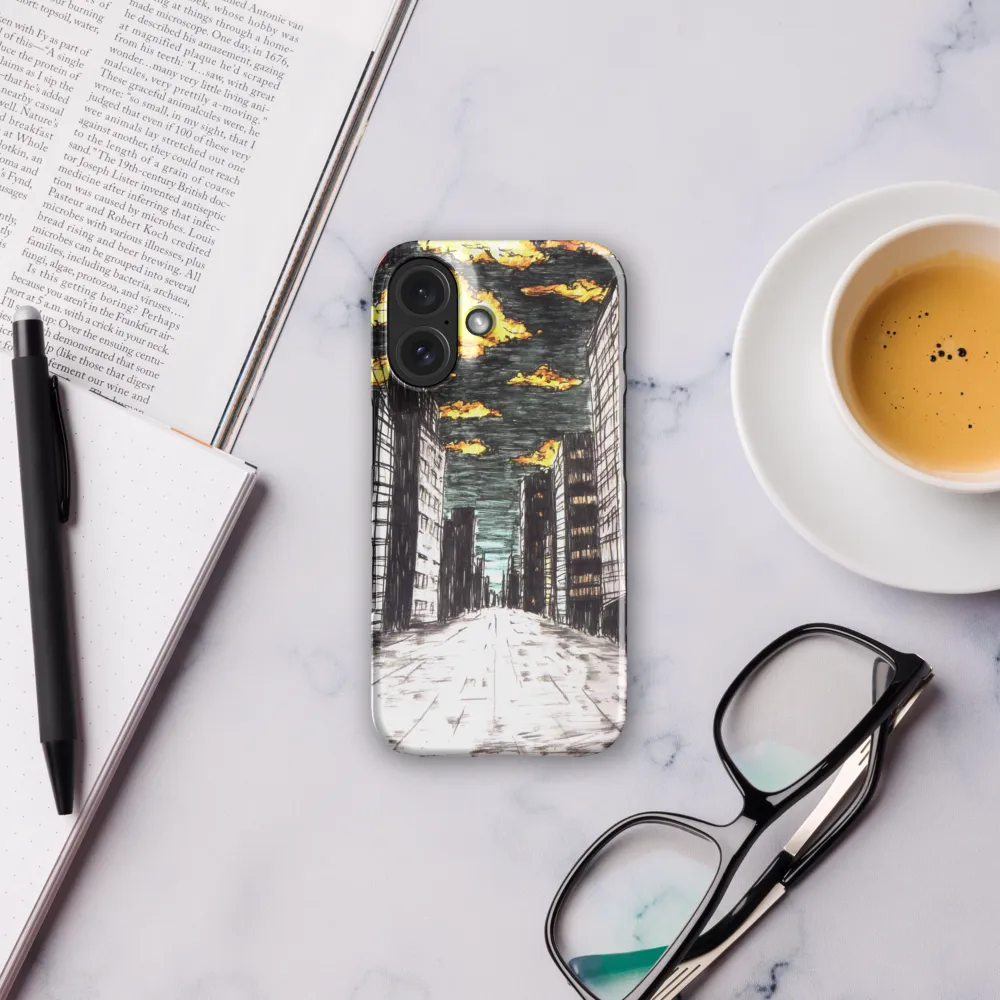Crimson Orbs Over City 
 Samsung Galaxy S23 Plus | Snap Case