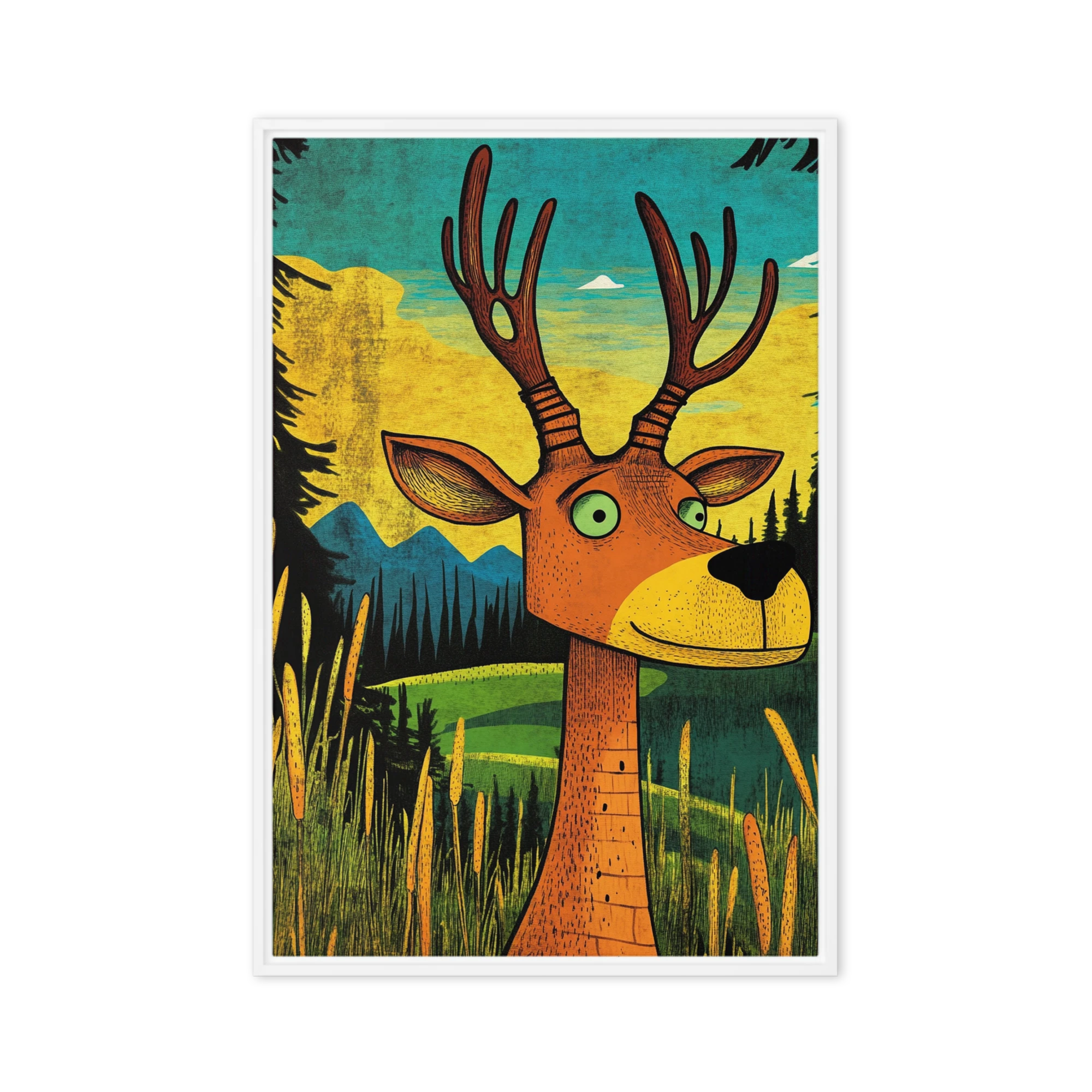 Whimsical Forest Stag | Art Print