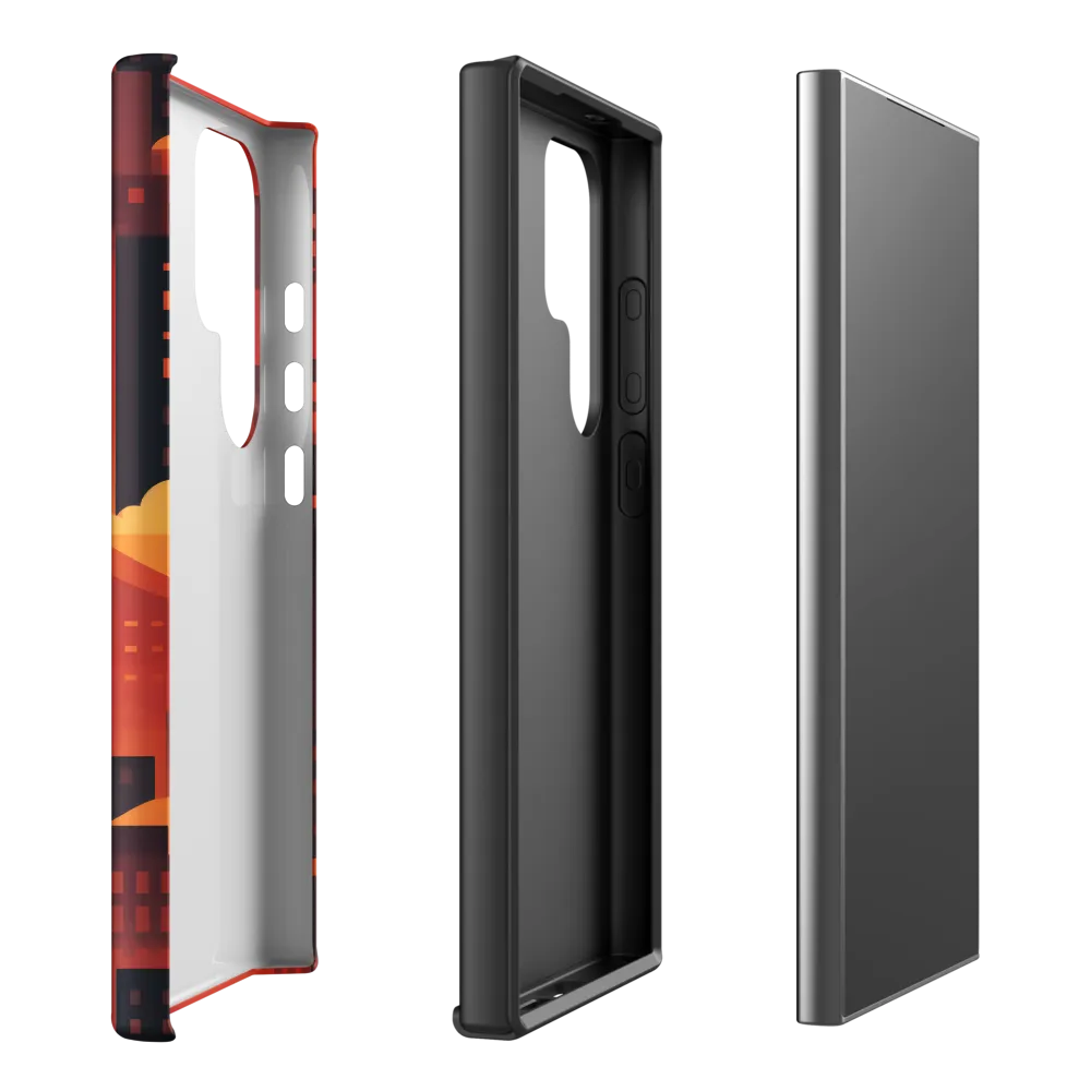 Cityscape in Orange and Black