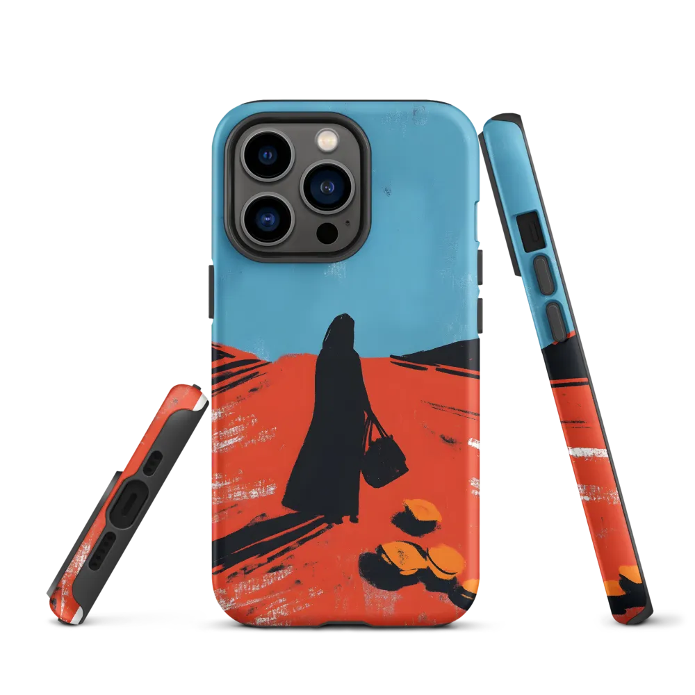Solitary Figure in Desert Landscape | Phone Case