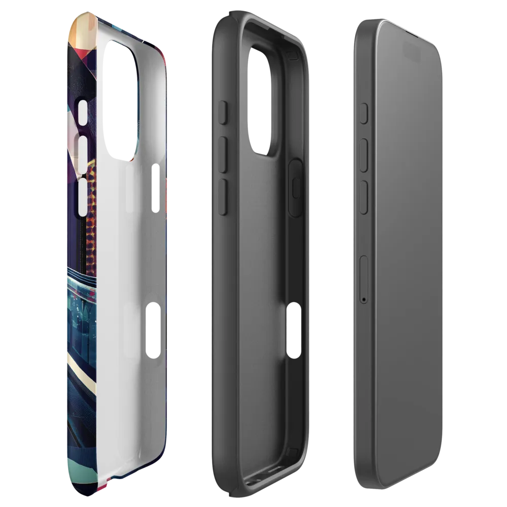 Space Traveler in Geometric Urban Tunnel | Phone Case