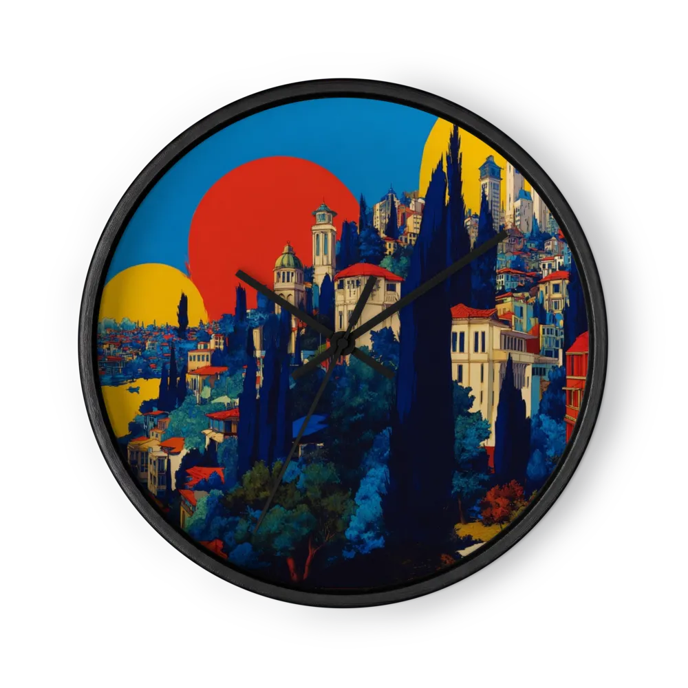 Coastal Sun and Cypress Village | Wall Clock