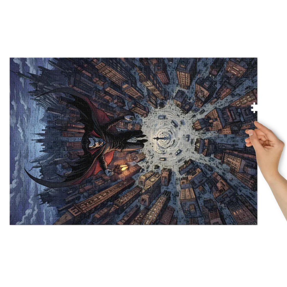 Vampire Over the City | Jigsaw Puzzles