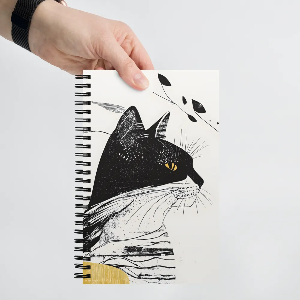 Serene Cat Profile 
 Spiral Notebook | 140 pages