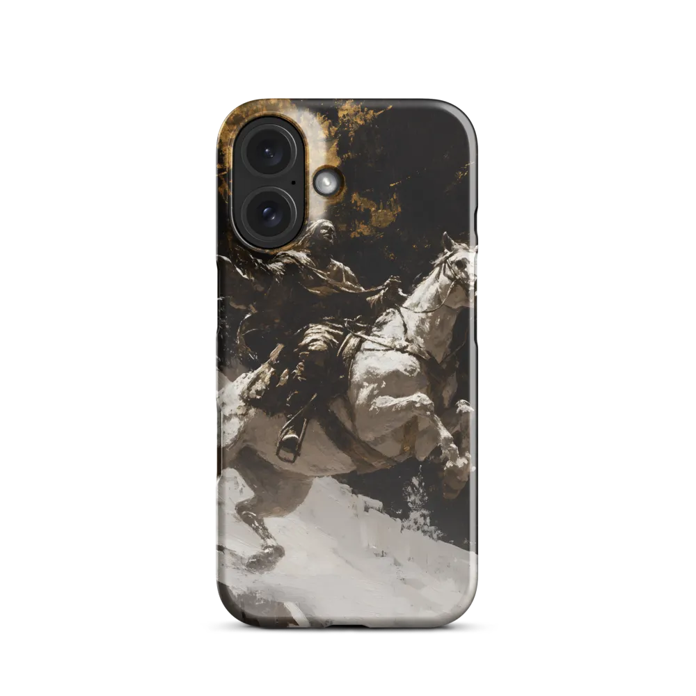 Gilded Charge Through Snow 
 Samsung Galaxy S24 Ultra | Snap Case