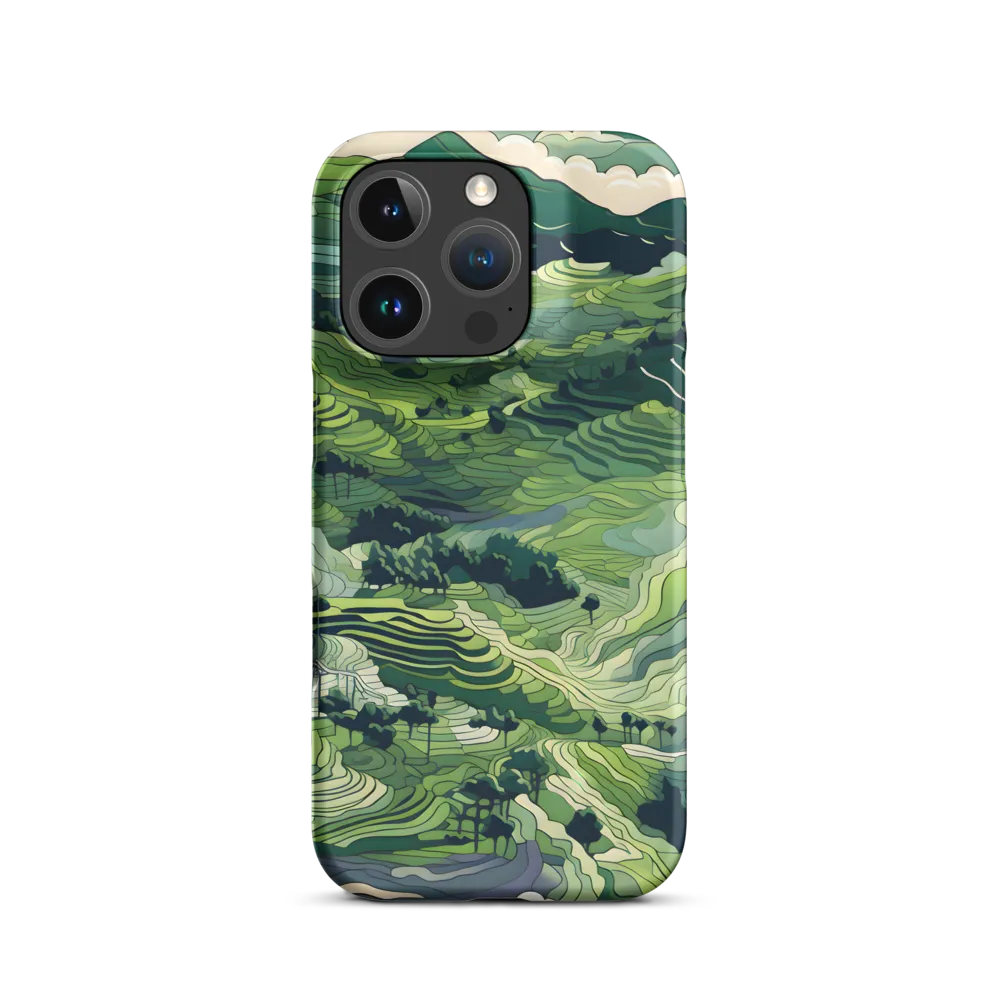 Stylized Green Landscape | Phone Case