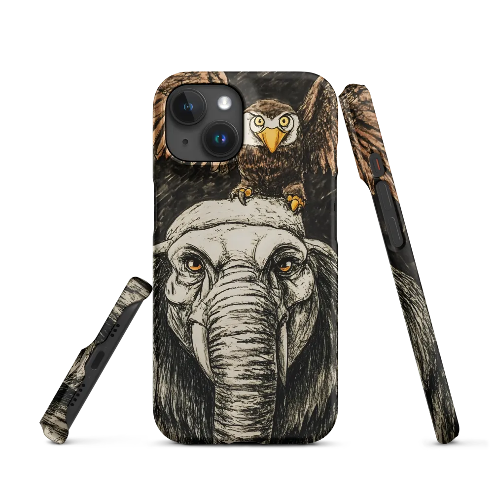 Elephant with Owl Illustration | Phone Case