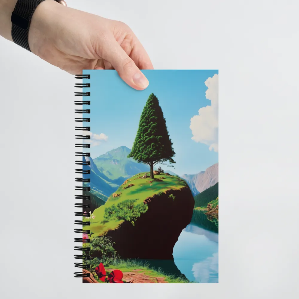 Solitary Tree on Cliff 
 Spiral Notebook | 140 pages