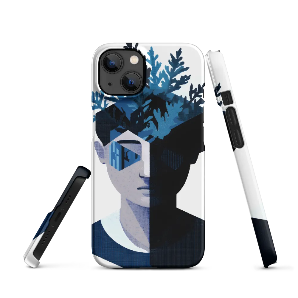 Geometric Portrait with Nature Elements | Phone Case